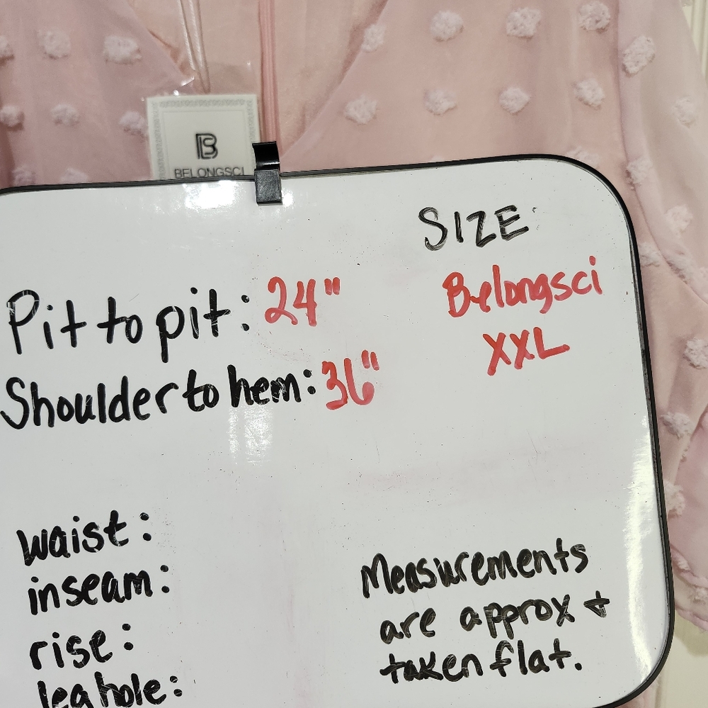 💚 3/$10 Belongsci Pink Textured Dress Size XXL - Picture 11 of 11